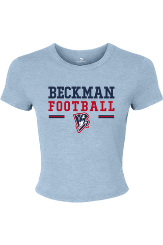 Beckman Patriots Women's Micro Rib Baby Tee - Lifestyle Beckman Football Edition