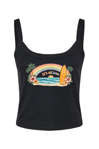 It's All Love Micro Rib Spaghetti Strap Tank