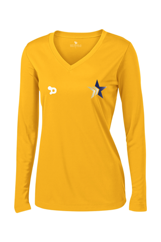 Change The Game Ladies PosiCharge Competitor Long Sleeve V-Neck Tee