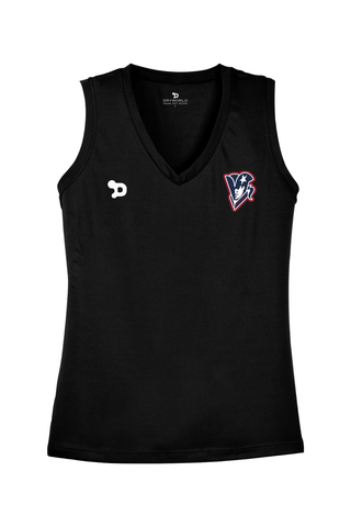 Beckman Patriots Ladies Sleeveless PosiCharge Competitor V-Neck Tee