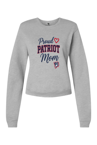 Beckman Patriots Women's Sponge Fleece Classic Crewneck Sweatshirt - Lifetyle Patriot Mom Edition