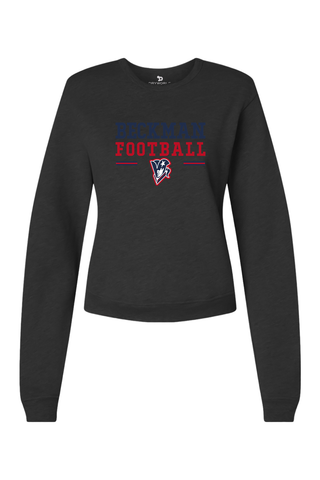 Beckman Patriots Women's Sponge Fleece Classic Crewneck Sweatshirt - Lifetyle 2