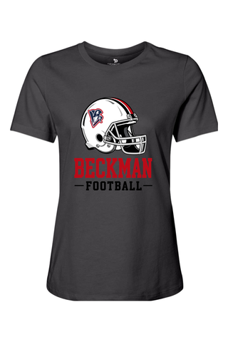 Beckman Patriots Women’s Relaxed Jersey Short Sleeve Tee - Lifestyle Helmet Pride Edition