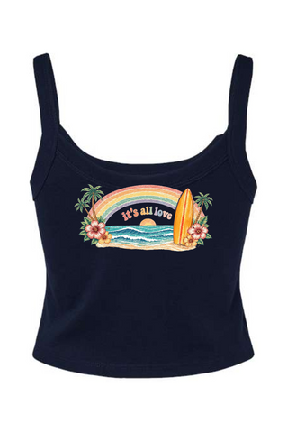 It's All Love Micro Rib Spaghetti Strap Tank