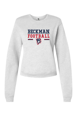 Beckman Patriots Women's Sponge Fleece Classic Crewneck Sweatshirt - Lifetyle 2