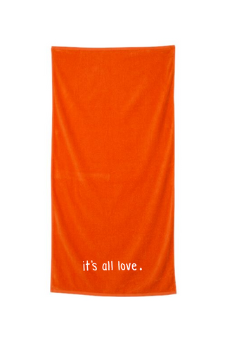 It's All Love Velour Beach Towel