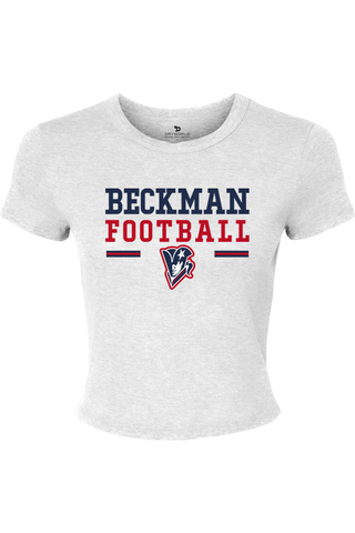Beckman Patriots Women's Micro Rib Baby Tee - Lifestyle Beckman Football Edition