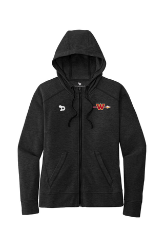 Woodbridge Warriors Ladies PosiCharge Tri-Blend Wicking Fleece Full-Zip Hooded Jacket