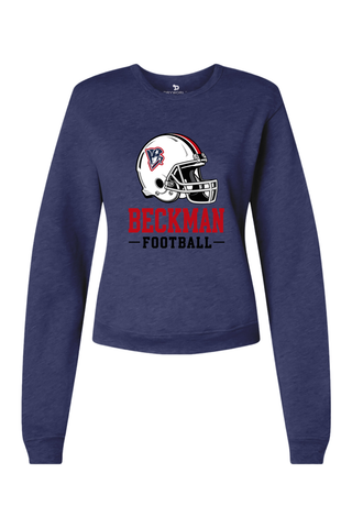 Beckman Patriots Women's Sponge Fleece Classic Crewneck Sweatshirt - Lifetyle Helmet Pride Edition