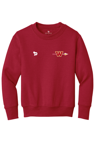 Woodbridge Warriors Youth Core Fleece Crewneck Sweatshirt
