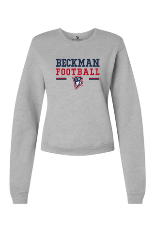 Beckman Patriots Women's Sponge Fleece Classic Crewneck Sweatshirt - Lifetyle Beckman Football Edition