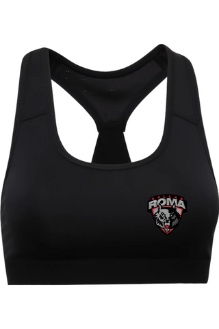 Roma FC Women's Medium Impact Sports Bra