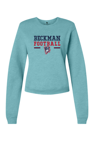 Beckman Patriots Women's Sponge Fleece Classic Crewneck Sweatshirt - Lifetyle Beckman Football Edition