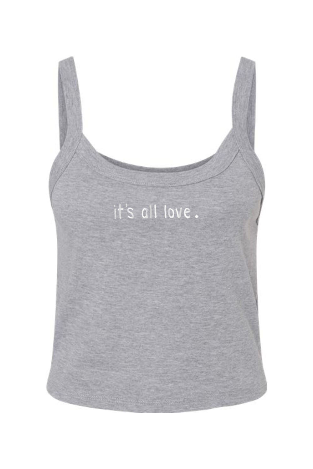 It's All Love Micro Rib Spaghetti Strap Tank