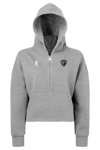 Roma FC Ladies' Alice Half-Zip Hooded Sweatshirt