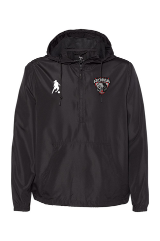 Roma FC Unisex Lightweight Quarter-Zip Windbreaker Pullover Jacket