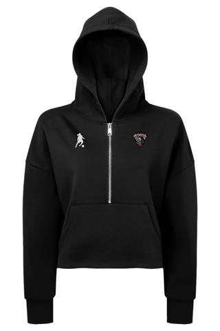 Roma FC Ladies' Alice Half-Zip Hooded Sweatshirt