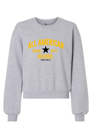 ALL AMERICAN ReFlex Women's Fleece Crewneck Sweatshirt - DREAM DEFY DELIVER EDITION
