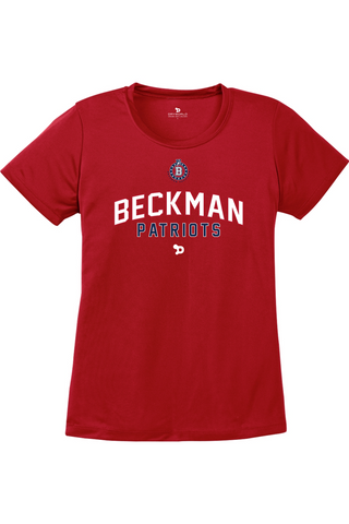 Beckman Patriots Girls Flag Football Ladies PosiCharge Competitor Tee