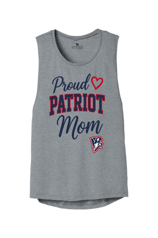 Beckman Patriots Women's Flowy Muscle Tank - Lifestyle Patriot Mom Edition