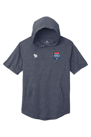 A&D PosiCharge Tri-Blend Wicking Short Sleeve Hoodie