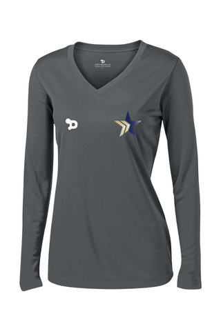 Change The Game Ladies PosiCharge Competitor Long Sleeve V-Neck Tee