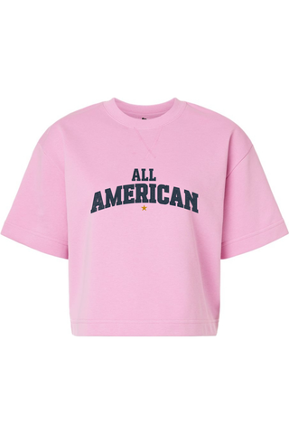 All American Women's French Terry Mid-Length Boxy Top - Lifestyle Beyond The Game