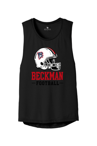 Beckman Patriots Women's Flowy Muscle Tank - Lifestyle Helmet Pride Edition