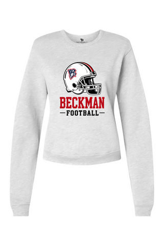 Beckman Patriots Women's Sponge Fleece Classic Crewneck Sweatshirt - Lifetyle Helmet Pride Edition