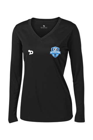 Internacional Ladies PosiCharge Competitor Long Sleeve V-Neck Tee