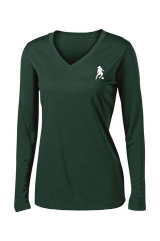 Ronaldinho Team Womens Long Sleeve V-Neck Tee
