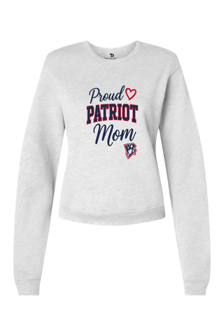 Beckman Patriots Women's Sponge Fleece Classic Crewneck Sweatshirt - Lifetyle Patriot Mom Edition