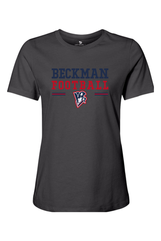 Beckman Patriots Women’s Relaxed Jersey Short Sleeve Tee - Lifestyle Beckman Football Edition