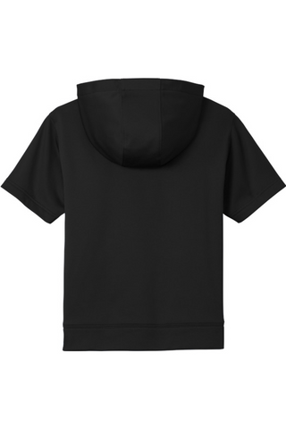 Woodbridge Warriors Youth Sport-Wick Fleece Short Sleeve Hooded Pullover