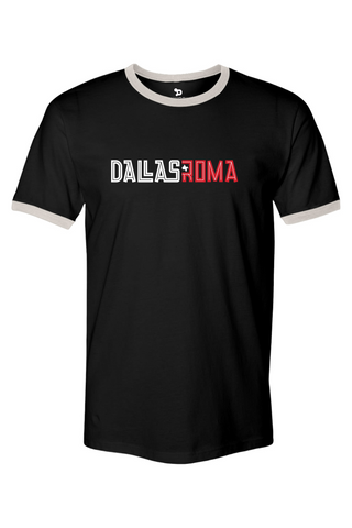 Roma FC Unisex Cotton Ringer T-Shirt
