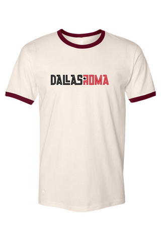 Roma FC Unisex Cotton Ringer T-Shirt