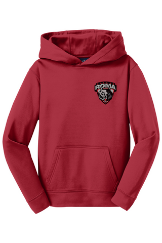 ROMA FC Youth Sport-Wick Fleece Hooded Pullover