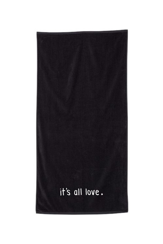 It's All Love Velour Beach Towel