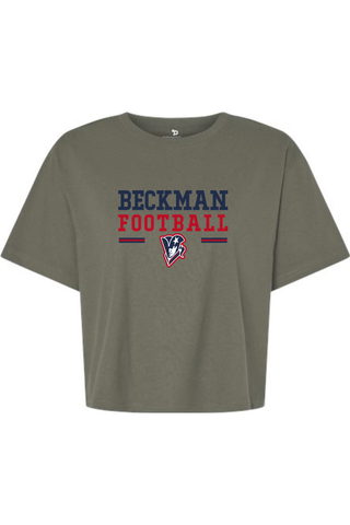 Beckman Patriots Women's Fine Jersey Boxy Tee - Lifestyle Beckman Football Edition