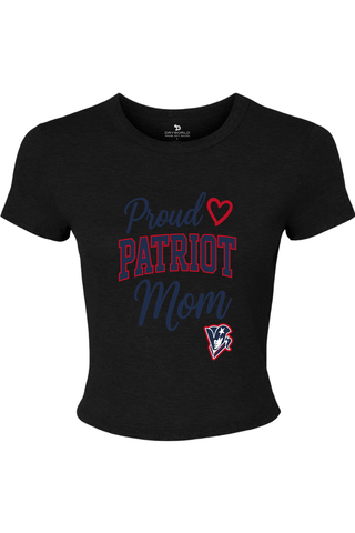 Beckman Patriots Women's Micro Rib Baby Tee - Lifestyle 1