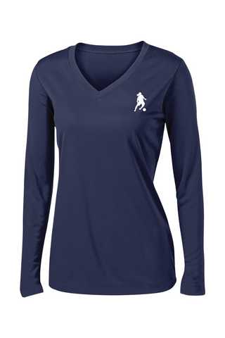 Ronaldinho Team Womens Long Sleeve V-Neck Tee