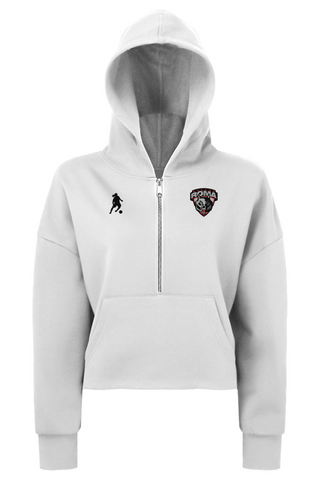 Roma FC Ladies' Alice Half-Zip Hooded Sweatshirt