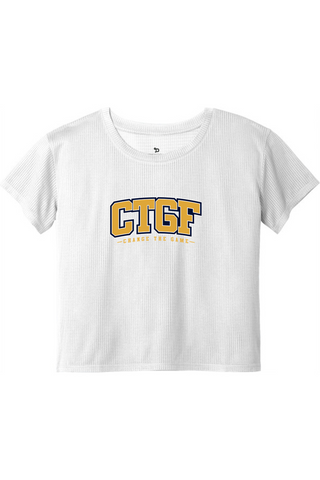 Change The Game Ladies PosiCharge® Draft Crop Tee - Lifestyle CTGF