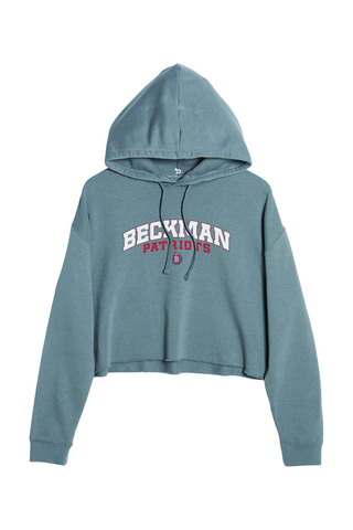 Beckman Patriots Ladies' Cropped Fleece Hoodie - Lifestyle Beckman Athletic Edition