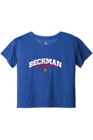 Beckman Patriots Ladies PosiCharge® Draft Crop Tee - Lifestyle 8