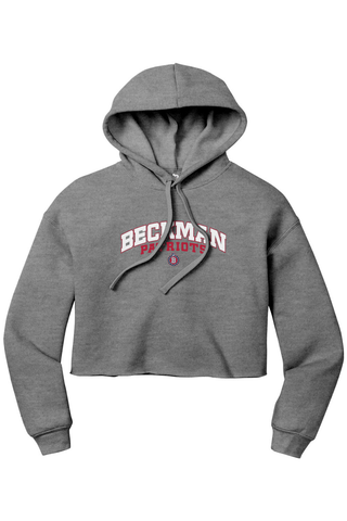 Beckman Patriots Women’s Sponge Fleece Cropped Fleece Hoodie - Lifestyle Beckman Athletic Edition