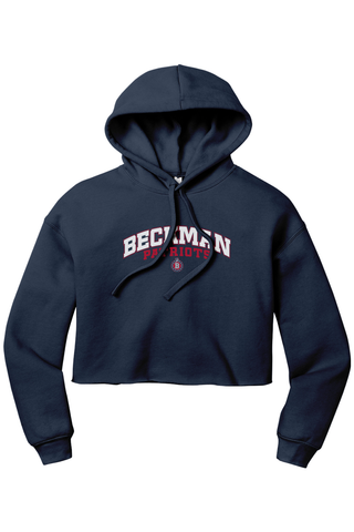 Beckman Patriots Women’s Sponge Fleece Cropped Fleece Hoodie - Lifestyle Beckman Athletic Edition