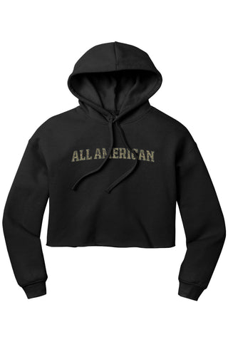 All American Women’s Sponge Fleece Cropped Fleece Hoodie - Lifestyle Beyond The Game