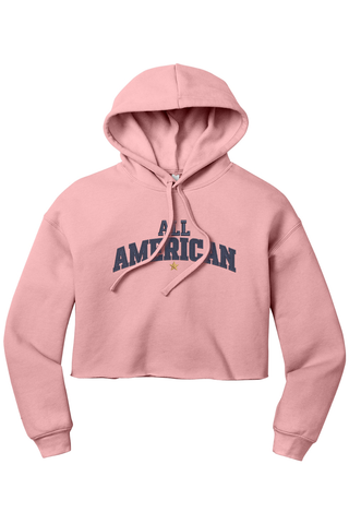 All American Women’s Sponge Fleece Cropped Fleece Hoodie - Lifestyle Beyond The Game
