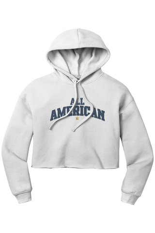 All American Women’s Sponge Fleece Cropped Fleece Hoodie - Lifestyle Beyond The Game